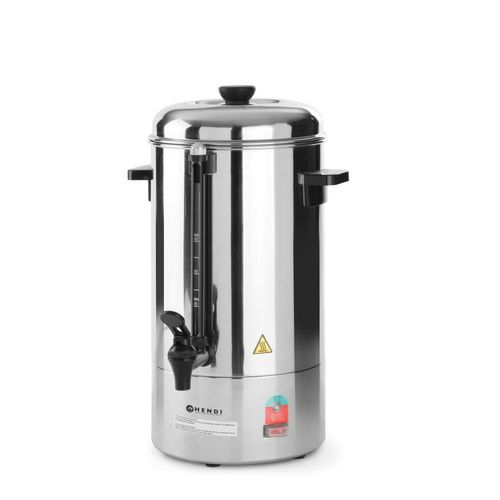 Kaffee-Perkolatorsystem Modell 100 einwandige Edelstahlausführung zum Kochen großer Kaffeemengen Besonders feinmaschiges Sieb ermöglicht das Brühen ohne Filterpapier bei Kaffeesorten mit normalem Mahlgrad Automatische Warmhaltefunktion bis