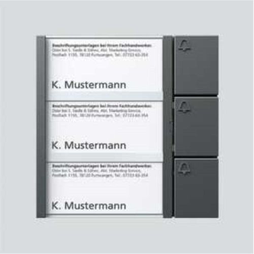Siedle TM 612-3 DG Tasten-Modul Dunkelgrau-Glimmer