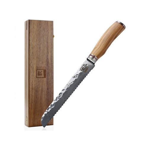 ZAYIKO Damastmesser ZAYIKO Damastmesser OLIVE Brotmesser 20cm Klinge