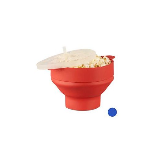 relaxdays Popcornmaker für Mikrowelle rot, 1 St.