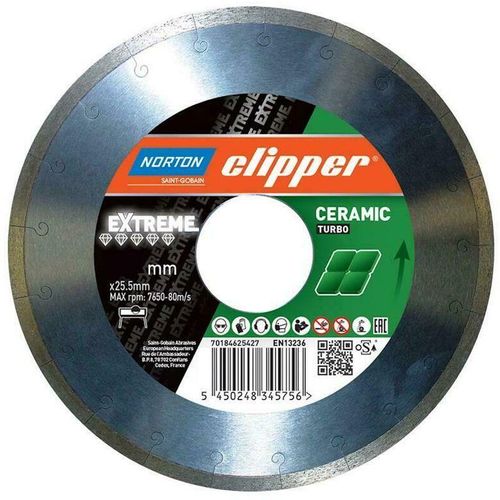 Clipper Extreme Ceramic Soft ø 250 x 25,4 Diamantscheibe Diamanttrennscheibe - Norton