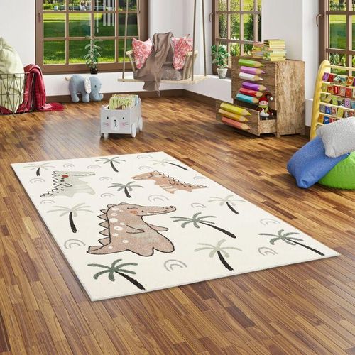 Kinder Teppich Softstar Kids Lustige Dinos Creme – 160×230 cm