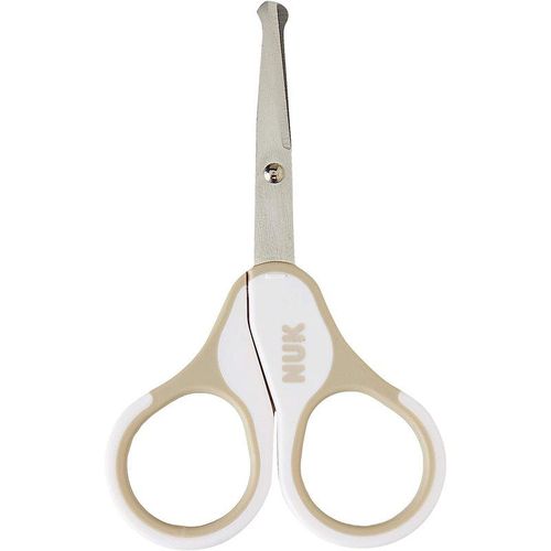 NUK Scissors kindernagelschaartje met afgeronde punt Beige 1 st