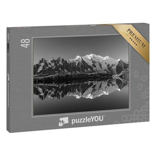puzzleYOU Puzzle Lac Blanc: See mit Mont Blanc