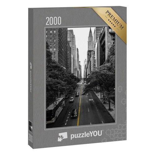 puzzleYOU Puzzle Endlose Straße in Manhattan