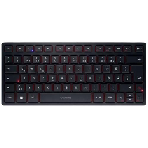 CHERRY KW 9200 MINI USB, Funk, Bluetooth® Tastatur Deutsch, QWERTZ Schwarz Abnehmbares Kabel