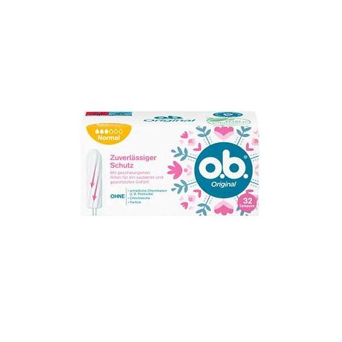 o.b. Tampons Normal für mittlere bis stärkere Tage, 32 St.