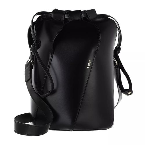 Chloé Beuteltasche – Tulip Bucket Bag Leather – in schwarz – Beuteltasche für Damen