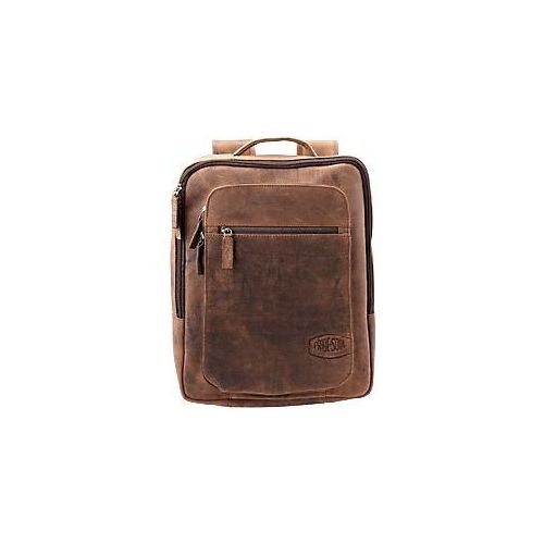 PRIDE AND SOUL Laptop-Rucksack JESTER 15.6 “ Leder Braun 31 x 13,5 x 40 cm