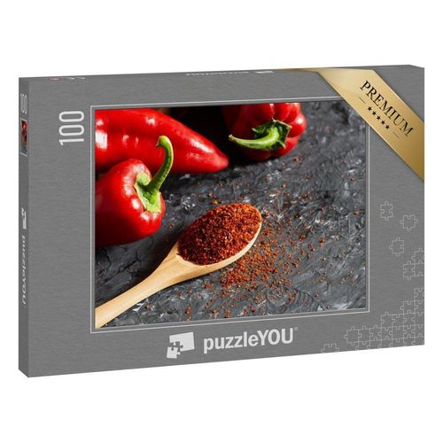 puzzleYOU Puzzle Frische Capia-Schoten und Chiliflocken