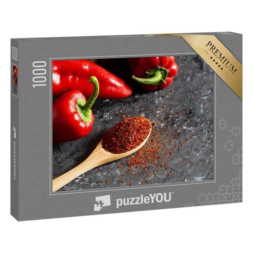 puzzleYOU Puzzle Frische Capia-Schoten und Chiliflocken
