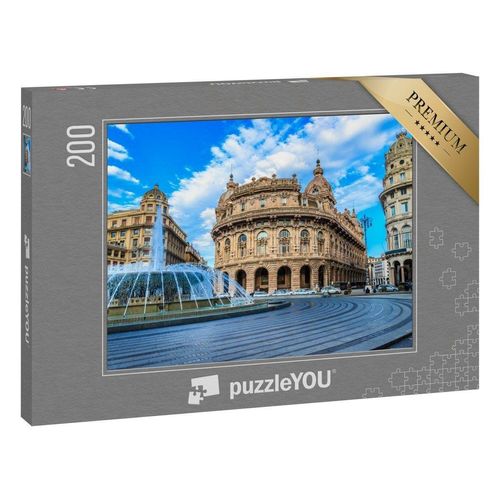puzzleYOU Puzzle Piazza De Ferrari Hauptplatz in Genua Italien