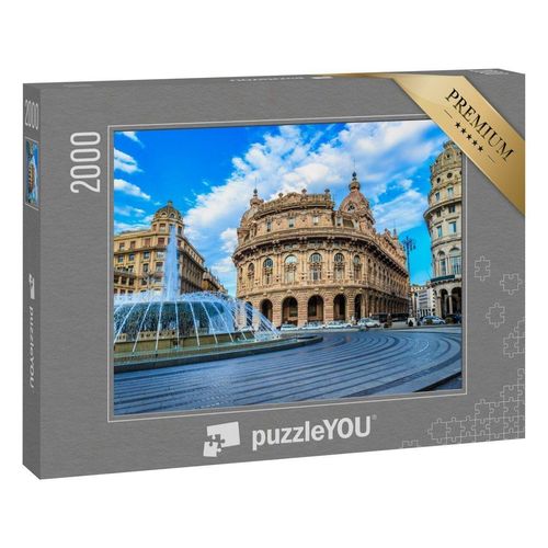 puzzleYOU Puzzle Piazza De Ferrari Hauptplatz in Genua Italien