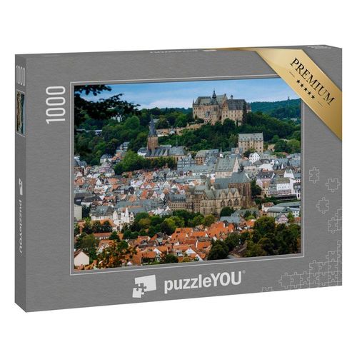 puzzleYOU Puzzle Marburg über der Stadt Marburg in Hessen