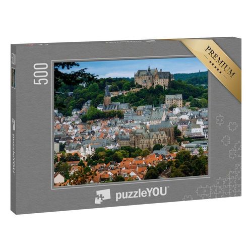 puzzleYOU Puzzle Marburg über der Stadt Marburg in Hessen
