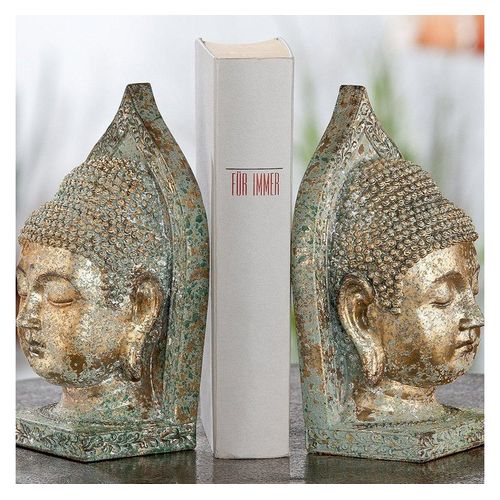 GILDE Buchstütze Buchstütze Buddha (Set