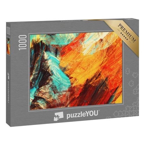puzzleYOU Puzzle Helle künstlerische Spritzer