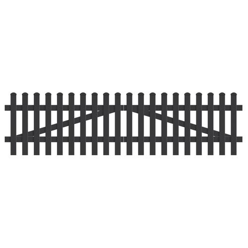 Zauntor Gerade 303,4cm x 100cm in Anthrazit
