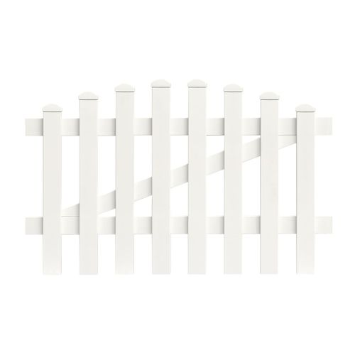 Zauntür Oberbogen 125,8cm x 80cm in Weiß