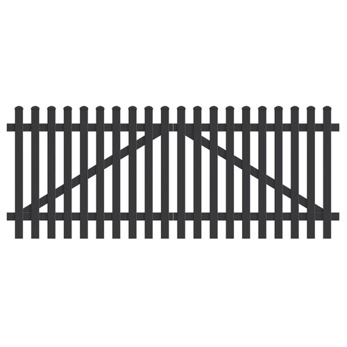 Zauntor Gerade 303,4cm x 150cm in Anthrazit