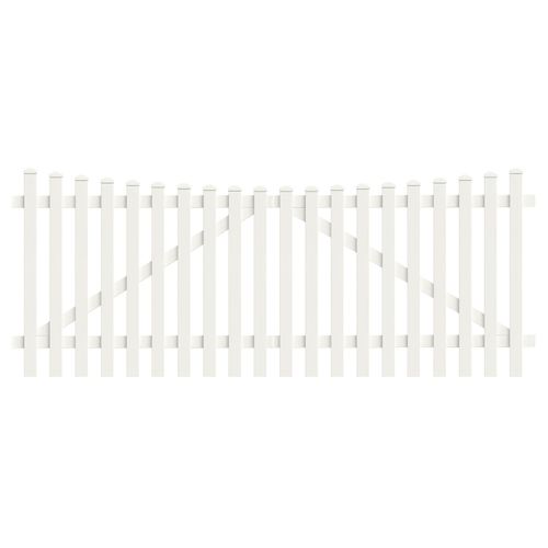 Zauntor Unterbogen 303,4cm x 150cm in Weiß