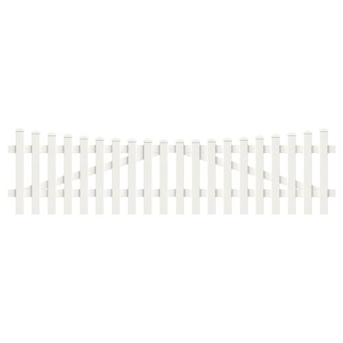 Zauntor Unterbogen 303,4cm x 120cm in Weiß