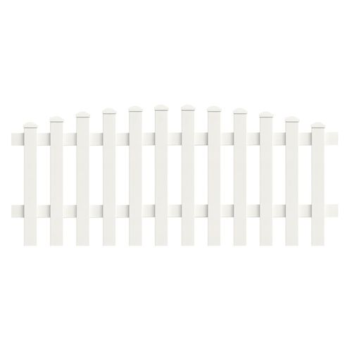 Zaunfeld Oberbogen 185,0cm x 80cm in Weiß