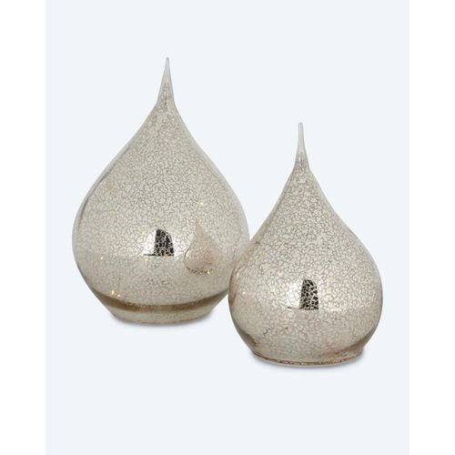 LED-Glastropfen Outdoor, 2tlg.