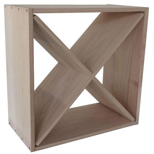 Weinregal aus Holz – Kreuz – 50 x 50 cm