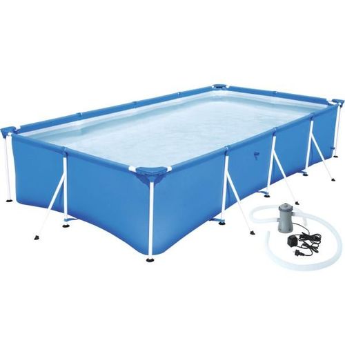 Bestway Frame Pool STEEL PRO eckig mit Filterpumpe 400 x 211 x 81 cm