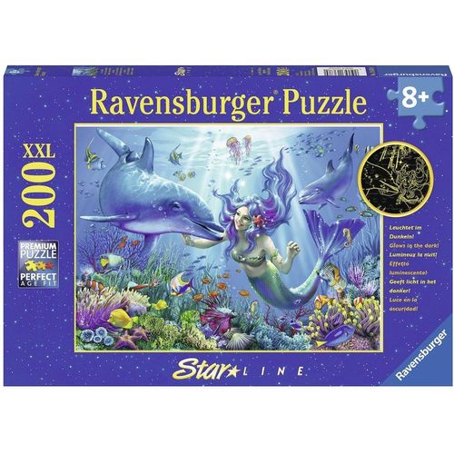 Ravensburger Puzzle Leuchtendes Unterwasserparadies, 200 Puzzleteile, leuchtet im Dunkeln, Made in Germany, FSC® - schützt Wald - weltweit, bunt
