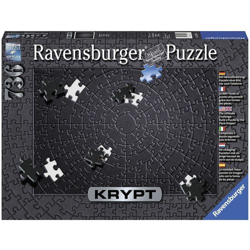 Ravensburger Puzzle Krypt Black, 736 Puzzleteile, Made in Germany, FSC® - schützt Wald - weltweit, schwarz
