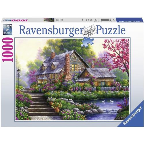 Ravensburger Puzzle Romantisches Cottage, 1000 Puzzleteile, Made in Germany, FSC® - schützt Wald - weltweit, bunt