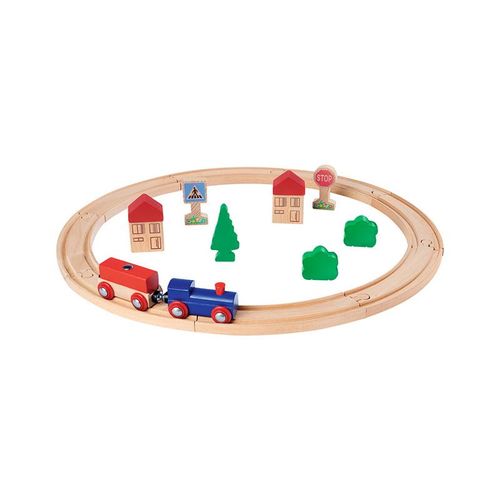 Holz-Eisenbahn-Set KREIS 20-teilig