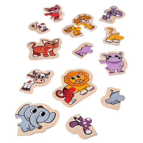 Holz-Puzzle TIERE 16-teilig