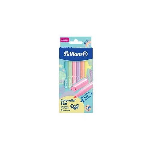 Pelikan Colorella Star C302 PASTELL Filzstifte farbsortiert, 6 St.