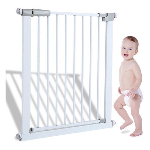 Treppenschutzgitter Ohne Bohren Treppengitter Türschutzgitter Türgitter Für Baby Kinder 89-96cm weiss – weiss – Hengda