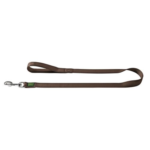 Hunter Hundeleine Nylon, 1,00 m, 20 mm breit, braun