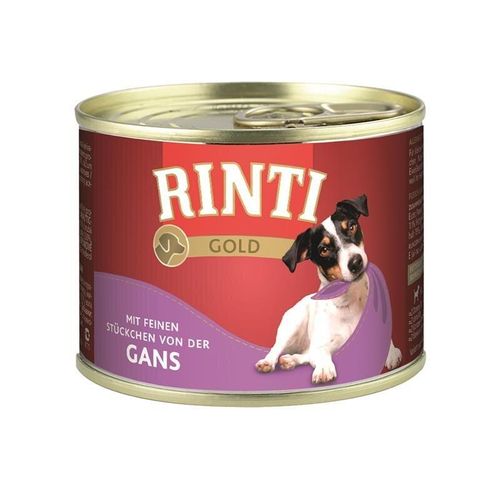 Rinti Gold Hundefutter, 12 x 185g, Gans