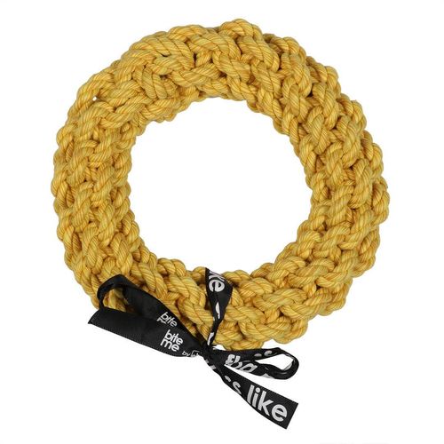 EBI Bite me Da-Chain geflochtener Ring für Hunde, 18cm gelb
