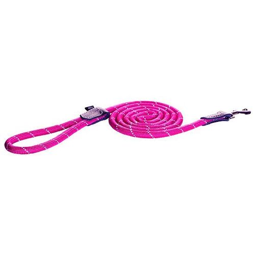 Rogz Rope Hundeleine einfach, Länge 1,80 m, Breite 9 mm, pink