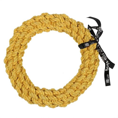 EBI Bite me Da-Chain geflochtener Ring für Hunde, 28cm gelb