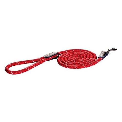 Rogz Rope Hundeleine einfach, Länge 1,80 m, Breite 12 mm, rot