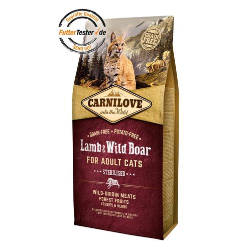 Carnilove Adult Lamb & Wild Boar Katzenfutter, 6 kg