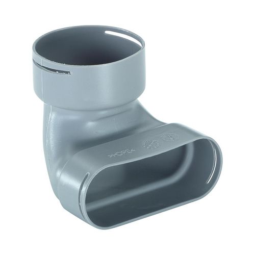 Zehnder Übergangsbogen ComfoFit DN90/flat 51 90 Grad, grau, Polymer, mit Dichtringen 990322046
