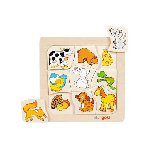 Goki Wooden Jigsaw Puzzle Who Eats What? Holz