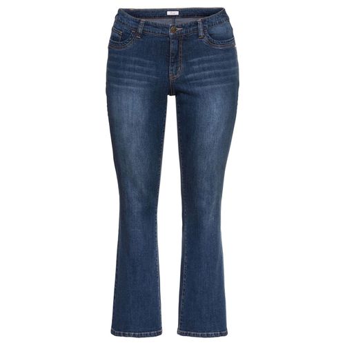 Bootcut Jeans VERENA mit Nieten und Catfaces, dark blue Denim, Gr.56