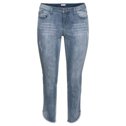 Stretch Jeans SUSANNE in Ankle-Länge, blue Denim, Gr.48