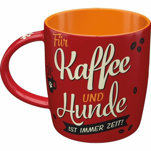 Nostalgic-Art Kaffe-Becher Kaffee und Hunde, 8,5 x 8,5 x 9 cm