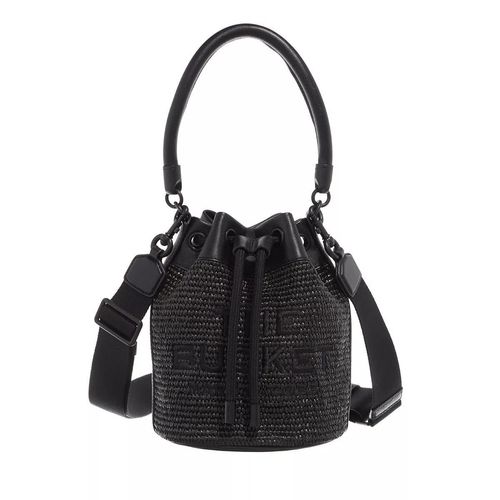 Marc Jacobs Beuteltasche – Woven Raffia Bucket Bag – in schwarz – Beuteltasche für Damen